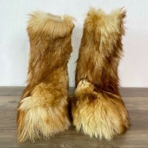 Vintage Sangiorgio Goat Fur Alpine Ski Boots